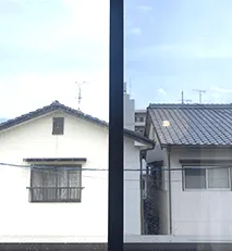 外から室内が見えない施工イメージ